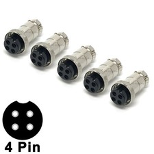 5-Pack 4 Pin Ham CB Radio Microphone Mic Cable Plug Cobra Uniden Midland Galaxy