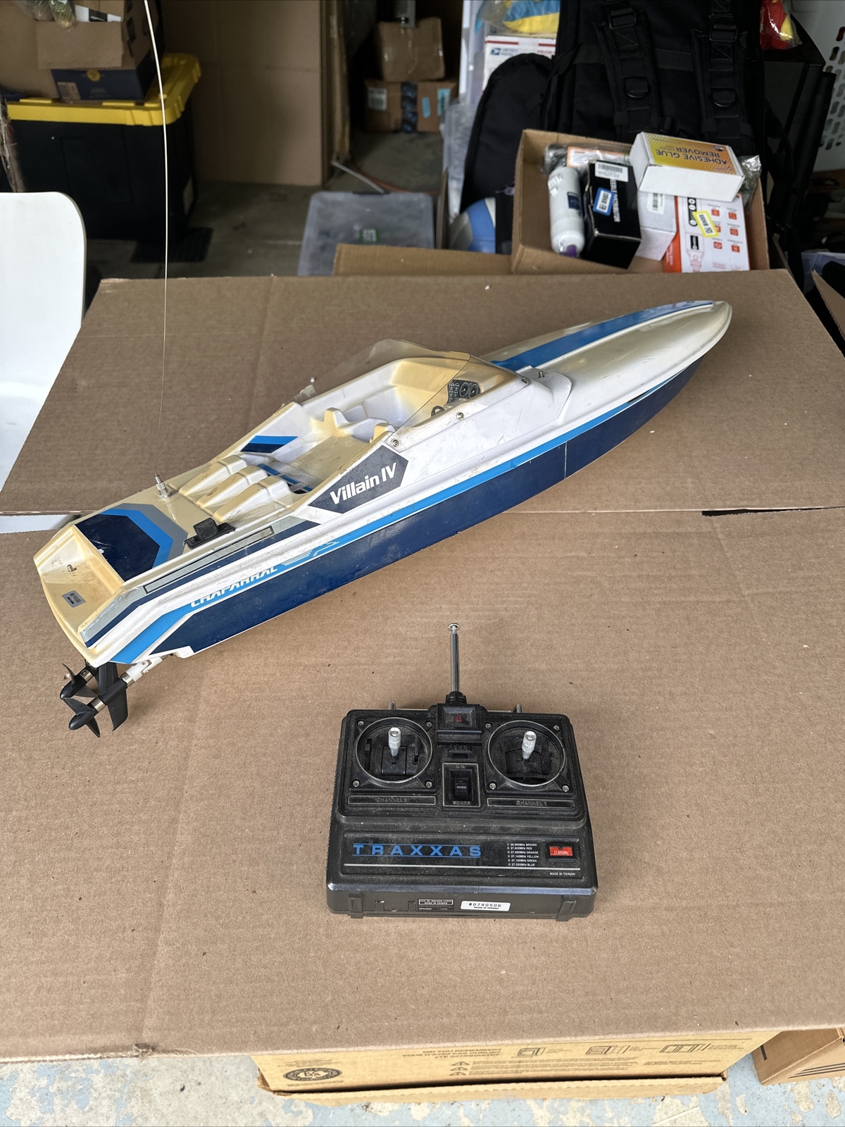 Vintage Traxxas Chaparral Villain IV 1/12 Scale Electric RC Boat eBay