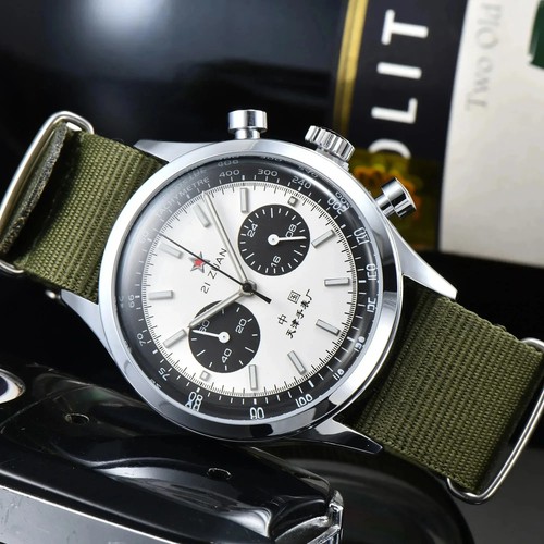 Seagull 1963 Quartz Sapphire Chronograph Uhr 42mm Waterproof Luminescent Orig - Bild 27 von 27