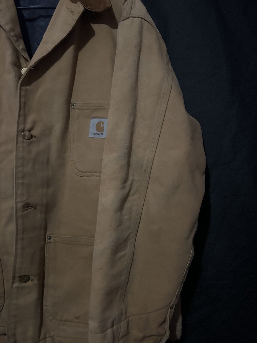 Vintage 90s Carhartt Pockets Chore Coat Sz 46 Jacket Union