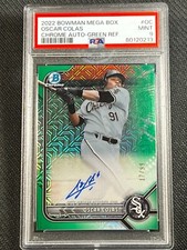 2022 Bowman Chrome PROSPECT ROOKIE GREEN MOJO REFRACTOR AUTO Oscar Colas 17/99