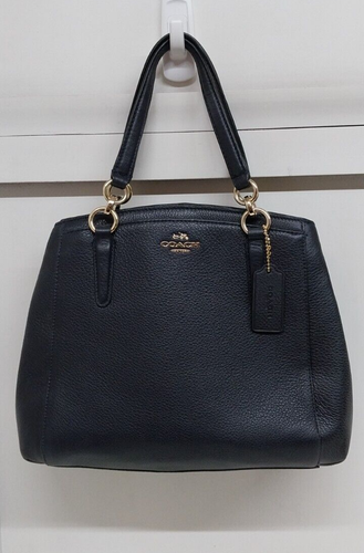 Navy with Gold Hardware Coach Mini Christie Carryall MSRP 295