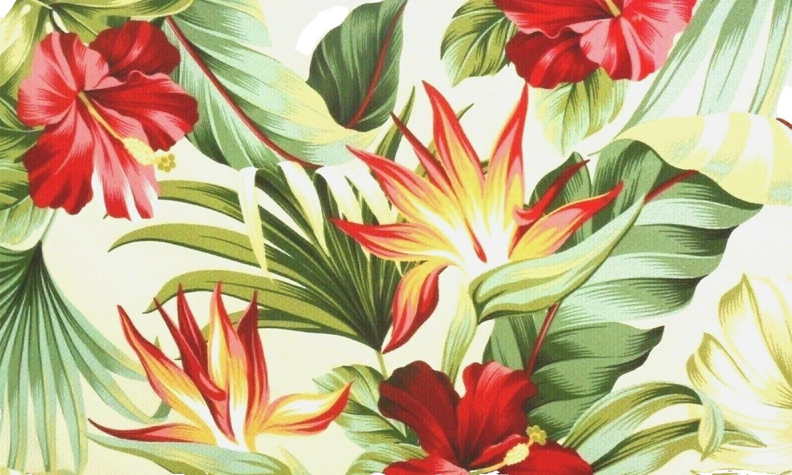 Cuadrados de tela artesanal floral tropical