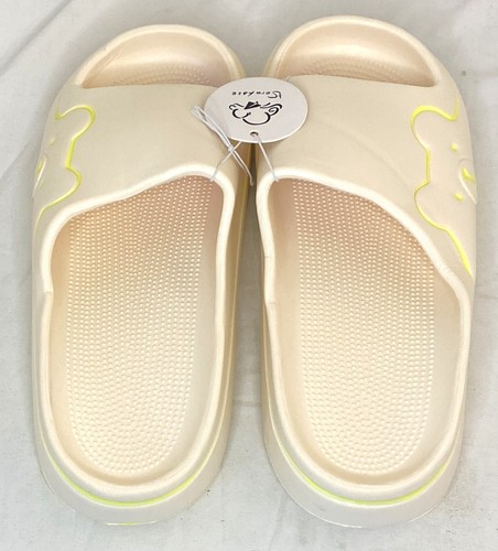 Sorakaze Pillow Slippers Non-Slip Massage Foam Off White Size 7/8 - Picture 4 of 5