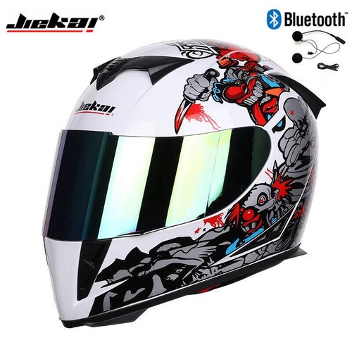 DOT Bluetooth Motorcycle Helmet Full Face with Dual Visor Motocross Racing Casco - Foto 9 di 37