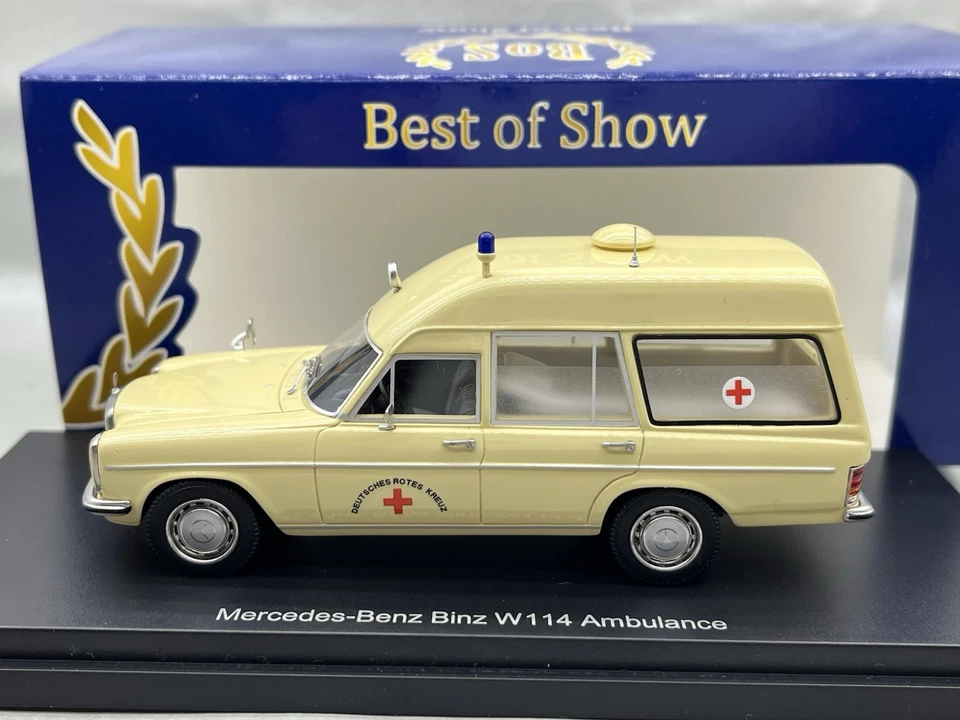 🇺🇦 1:43 Mercedes Binz W114 Krankenwagen Ambulance BOS Best Of Show 114 E - Image 3 of 4