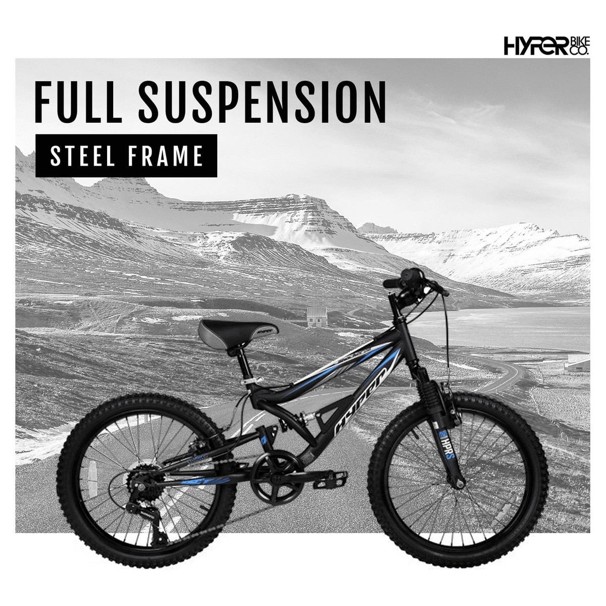 Kids Bike Hyper Shocker Bicycle Steel Suspension Frame 20