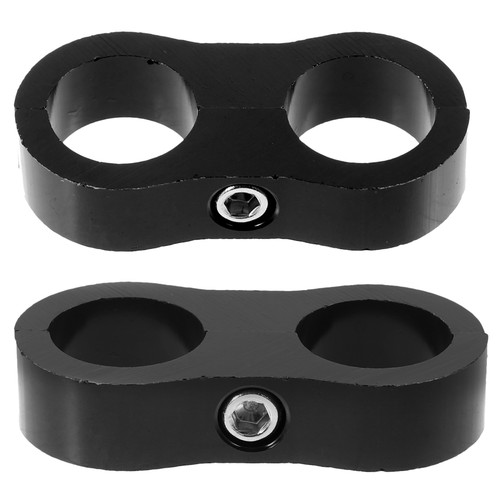 2pcs Hose Separator Clamp Double Holes Hose Mounting Clamp For Brake Line Water - Foto 6 di 12