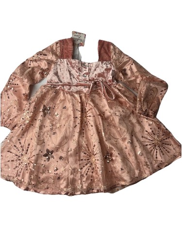 Makena Lane Boutique Girls Dress Moon Stars Pink Dusty Rose Size 7 W/ Shorts - Picture 8 of 9