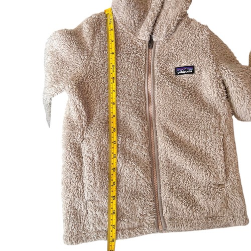 PATAGONIA Kids Furry Fleece Zip Up Hoodie Girls in Cream size XS or 5-6 - Picture 6 of 10