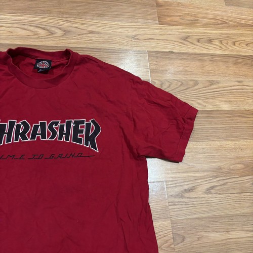 Vintage Thrasher Time To Grind Independent Clock Red T-Shirt Men's Large - Picture 6 of 12