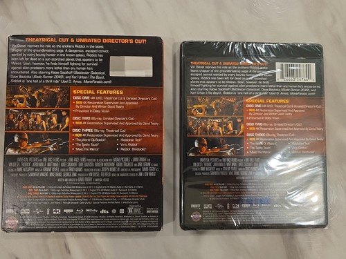 Riddick 4K ULTRA HD + Blu-Ray Collector's Edition W/Slipcover Brand New Sealed - Picture 3 of 3
