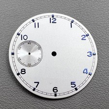 37mm Watch Dial White Pilot Suitable for ETA 6497 Movement No Logo BP08