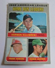 1970 Topps AL HR League Leaders Harmon Killebrew/Frank Howard/Reggie Jackson #66