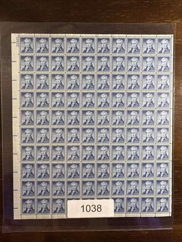 1038 US Mint Sheet, 5 Cent James Monroe, Mint NH