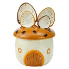 4pcs Porcelain Measuring Spoons with Base, Cartoon Mushroom House Shape