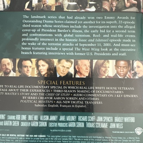 Der Westflügel DVD Set Dritte Staffel 3 Martin Sheen Präsident Drama Dokumentarfilm - Bild 3 von 4