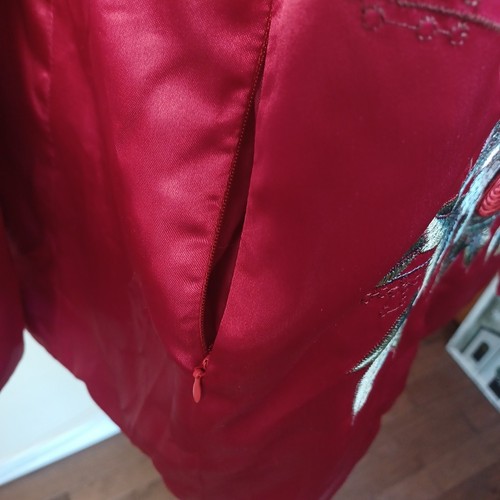 Libejia Dark Pink Silk Jacket Oriental Heavily Embroidered Size XXL (5E) - Picture 7 of 9