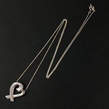 EGA TIFFANY&CO. Silver 925 Paloma Piccaso Loving Heart Pendant Necklace/6BL0527