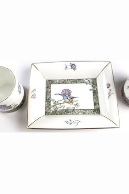 Vintage 1991 Wedgwood Bone Serve Plate & Coffee Mug Humming Birds Made England