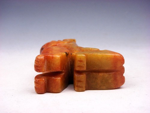 Old Nephrite Jade Stone Carved Sculpture Foo Dog Lion Sitting Up #05302401 - Imagen 6 de 6