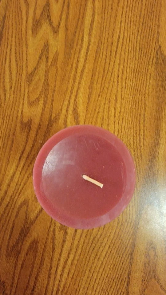 Velas coloniales de Cape Cod pilar de 3"x6", SIN PERFUME, MORERA (rosa profunda) Foto 3 de 3