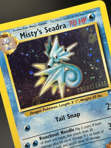 Misty's Seadra Prerelease Pokemon Karte - WOTC - Gym Heroes - 9/132 - HOLO NM (A) - Bild 5 von 11