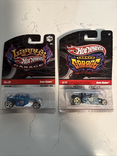 2009 Hot Wheels Larry's Garage, -2 BONE SHAKER, Autos 11/39 & 19/20 Blue Skull - Bild 1 von 6