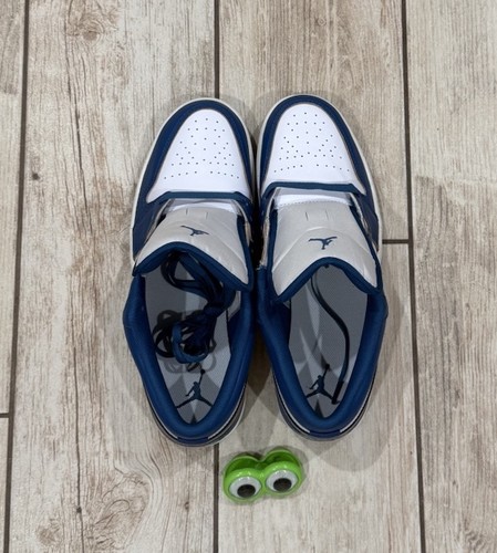 Nike Air Jordan 1 Low SE weiß industriell blau Lifestyle NEU Schuhe Herren Größe 12 - Bild 5 von 8