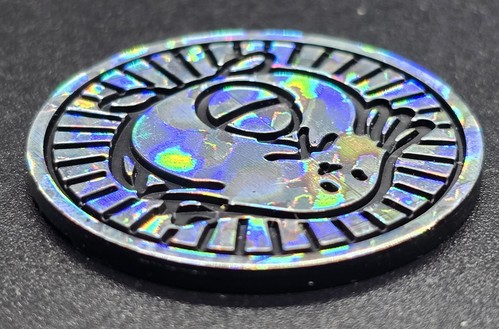 RARE Vintage Pokemon Pokemon Card Game Silver Chansey Plastic Coin Japanese - Picture 3 of 4