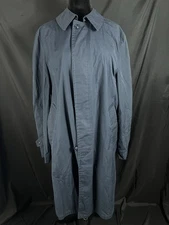 Vintage Sterlingwear of Boston All Weather Coat 40R Made in USA Navy Blue