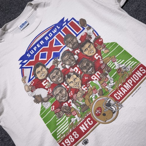Vintage San Francisco 49ers Shirt Mens XL 1988 Super Bowl XXIII Champions NFL 80