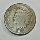 1874 Indian Head Cent 910 better date