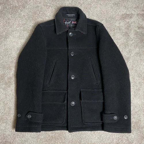 Gloverall Original English Coat Jacket Black Wool Donkey Formal Chore 36 XS video thumbnail