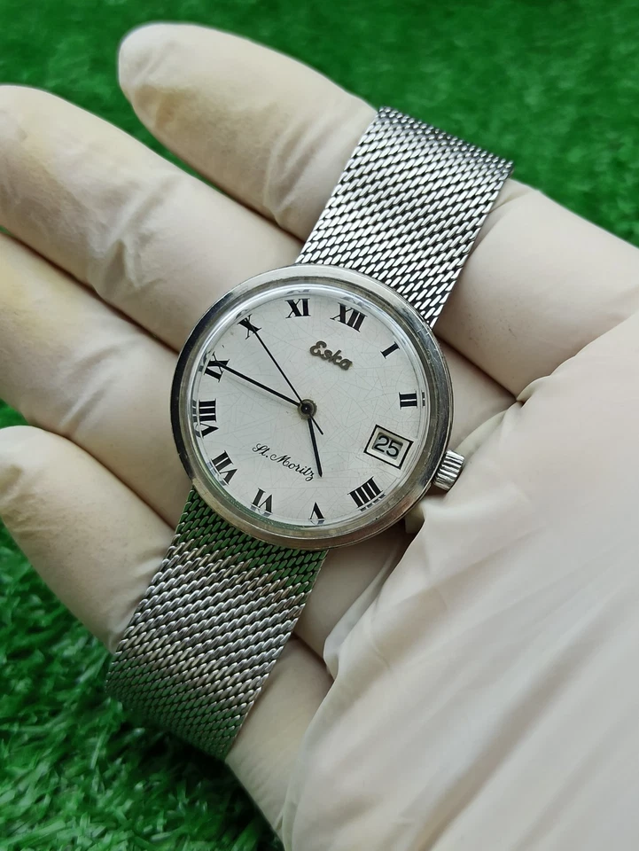 Reloj Eska St.Moritz cuerda manual 21 joyas vintage Cal. 7001 ETA - Hecho en Suiza Foto 3 de 4
