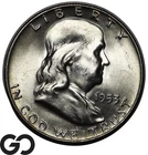 1953-D Franklin Half Dollar, Full Bell Lines, Strong Cartwheel Luster, Solid Gem