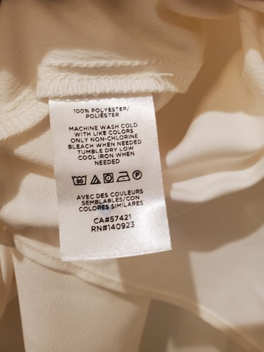 Loft Womens Sleeveless Top Cream Zipper Back Size XL NWT - Imagen 5 de 7