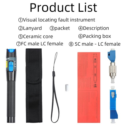 5mW-50mW Visual Fault Locator, MSDADA Red Light Fiber Optic Cable Tester Meter - Picture 14 of 19