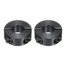 2Pcs 3/8" Bore 7/8" OD 3/8" Thickness Double Split Shaft Collar Clamp