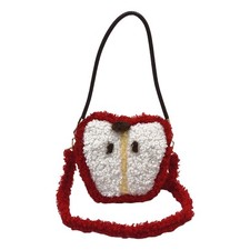 Christmas Faux Lamb Wool Crossbody Bag Festival Fruit Shape Shoulder Handbag