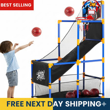 Arcade Basketball Game Set for Kids   Hoop with 4 Balls, IndoorOutdoor, Ages 3  1