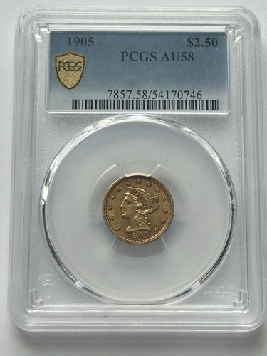 1905 2,50 $ Liberty Gold Quarter Eagle PCGS AU58