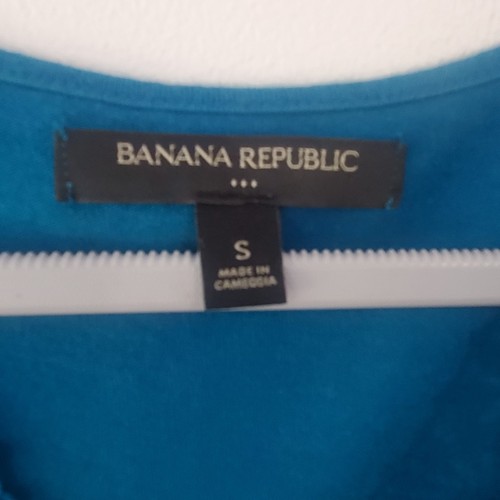 Banana Republic Woman's Teal Tank Top Cami Layers Soft Crochet Trim Feminine S - Picture 7 of 7