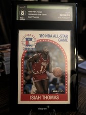 1989-90 NBA HOOPS Isiah Thomas #177 Graded 8 NM MT