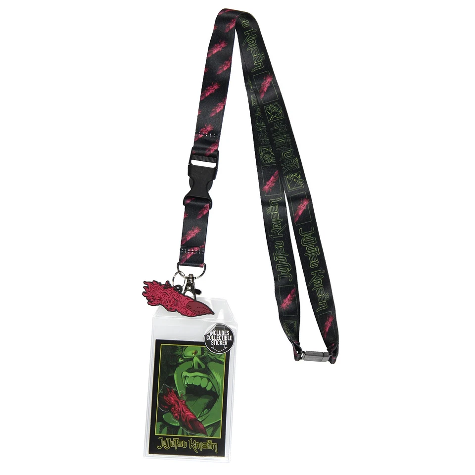 Jujutsu Kaisen Sukuna ID Badge Holder Lanyard w/ Pendant and Collectible Sticker - Image 4 of 4