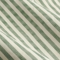 Striped CURTAINS 66x72 Forest Green PAIR Lined Ticking Pin Oxford Stripe
