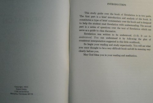 SIMPLE STUDIES IN REVELATION ~ RUBEL SHELLY ~ CHURCH OF CHRIST ~ 1973 ~ SCARCE ! - Picture 3 of 6