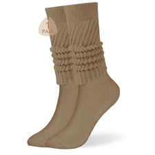 Slouch Socks for Women, Soft Extra Long Chunky Scrunch Knee High Sock Winter ...