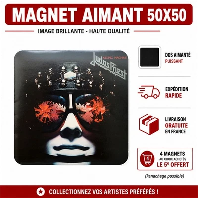 Magnet Judas Priest Killing Machine 5x5 cm Aimant Frigo fridge magnet - Photo 1/4