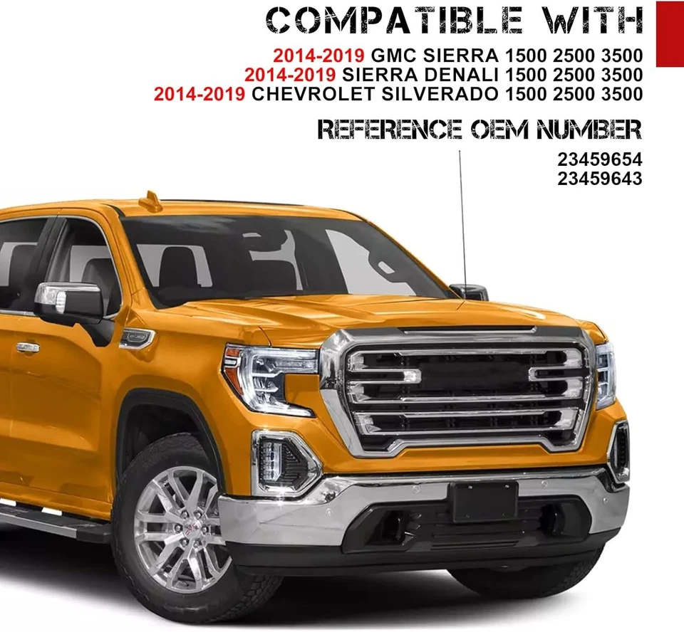 Parasol lado conductor izquierdo con luces LED compatible con GMC Sierra 2014-2019 Foto 4 de 4